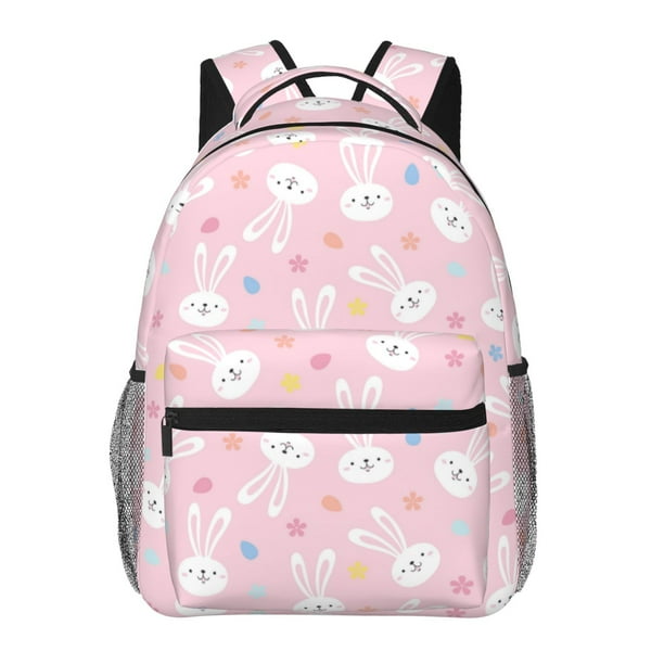 Fotbe Easter Cute Rabbit Mochila Casual con Estampado para Escuela, Viajes y Actividades al Aire Libre - Duradera, Ligera y Cómoda
