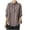 Brown, variant on aidice Cotton Linen Tops for Women Casual Lapel Neck Long Sleeve Button up Lightweight Embroidery Shirts