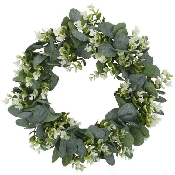 TOP! Faux Boxwood Wreath 12.9Inch Artificial for Front Door Hanging Wall Window Wedding Decoration