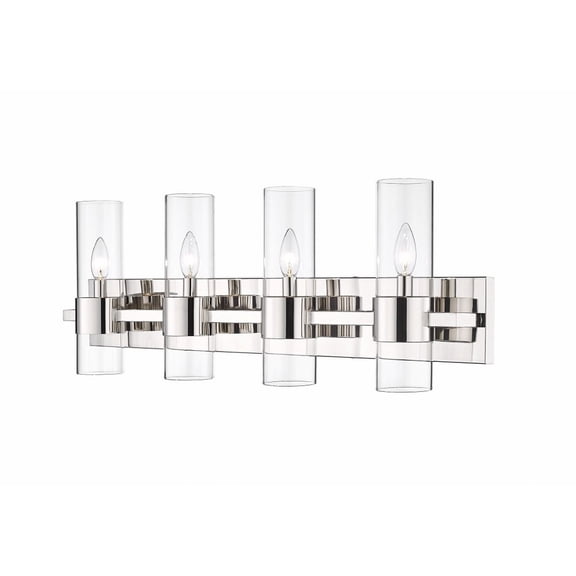4 Light Bath Vanity In Modern Style-11 Inches Tall And 32 Inches Wide-Polished Nickel Finish Z-Lite 343-4V-Pn