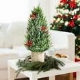 thumbnail image 4 of Costway 18.5"Snowy Tabletop Christmas Tree w/ 170 PE Branch Tips & Pulp Base, 4 of 10