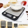 thumbnail image 2 of Food Kitchen Scale, 10kg 22lb Digital Scale Waterproof Grams and Ounces for Weight Loss, Baking, Cooking, 2 of 5