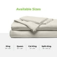 thumbnail image 6 of Cariloha Resort Bamboo Viscose 4-Piece Bed Sheet Set - Cooling, Odor-Resistant, Sustainable, Hypoallergenic, Soft and Durable - Flat and Fitted Sheets and Two Pillowcases - Queen - Harbor Gray, 6 of 7