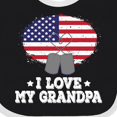 thumbnail image 4 of Inktastic I Love My Grandpa Military Grandson Boys or Girls Baby Bib, 4 of 4