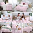 thumbnail image 6 of Pink Bedding 3 Piece Duvet Cover Set California King, Country French Rustic Buffalo Plaid Modern Art Soft Microfiber Comforter Cover with Zipper Closure & Pillowcases, FadeResistant Quilt Cover, 6 of 9