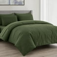 thumbnail image 2 of Chezmoi Collection Liam 7-Piece Olive Green Bed in a Bag Queen Comforter Set with Sheets Medallion Embossed Bedding Set, 2 of 9