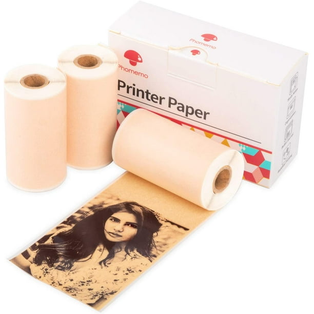 Papier thermique auto-adhésif imprimable Phomemo, papier