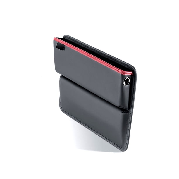 Kenally Estuche de almacenamiento para grietas de asiento de coche, soporte de bolsillo lateral para camión, billeteras universales con costura para Ventana automotriz negro rojo Kenally VI017196-01