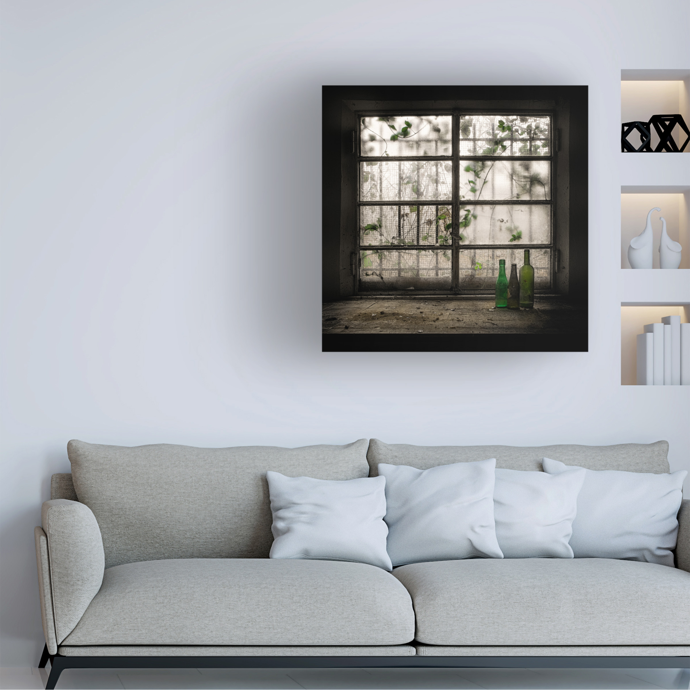 Trademark Fine Art Vito Guarino Still-Life With Glass Bottle Canvas Wall Art - 35x35