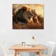 thumbnail image 2 of Lienzo artístico de león grande de EastSmooth con imágenes de cachorros, pintura de animales salvajes en blanco y negro, decoración del hogar para sala de estar y dormitorio, 2 of 7