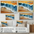 thumbnail image 4 of Designart "Aerial View of Beach in Blue and Orange I" Coastal Framed Wall Art Decor - Coastal Blue Coastal Beach Living Room Framed Canvas Art, 4 of 6