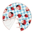 thumbnail image 3 of Salouo Flowers and Lady Bugs Christmas Tree Skirt 36" Farmhouse Christmas Decorations Snowman Xmas Tree Skirt Tree Mat for Holiday Party Decor, 3 of 8