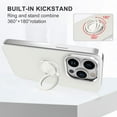 thumbnail image 4 of case for iPhone 14 Pro Case with Ring Holder Magnetic Kickstand, Slim Thin TPU [Soft Microfiber Lining] Anti-Scratch Matte Full-Body Shockproof Protective Phone Case for iPhone 14 Pro White, 4 of 6
