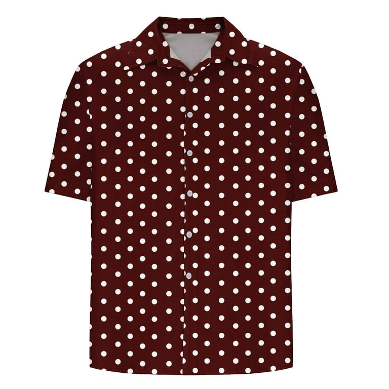 ohmzyzo Short Sleeve Button Down Shirts for Men Casual Vintage