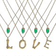 thumbnail image 2 of Fashion 26 Letters Natural Stone Charm Multi Layer Chain Necklace Women Jewelry--C-Product code 52103 C, 2 of 4
