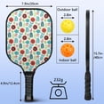 thumbnail image 4 of Pickleball Paddles Set,Pioneer Flower Floral Print Pattern Fiberglass Surface Pickleball Racket Set with 2 Indoor Outdoor Pickleball Balls and Pickleball Bag,Pickle-ball Equipment, 4 of 6