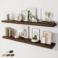 thumbnail image 5 of Floating Shelves for Wall Set of , " Floating Shelves for Home Decor, Rustic Wood Wall Mounted Shelf, Hanging Deep Shelf for Living Room, Bedroom, Bathroom, Kitchen, 5 of 6