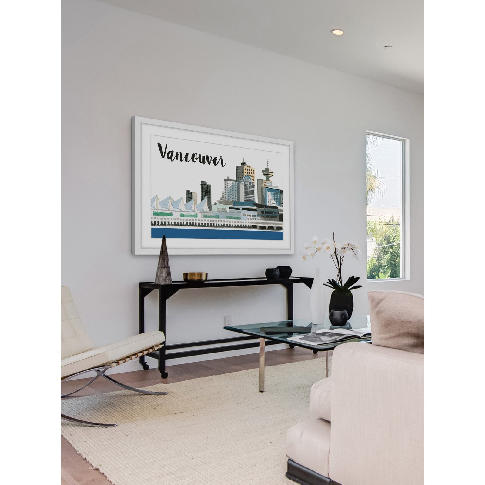 Marmont Hill "Vancouver Skyline" by Molly Rosner Framed Painting Print