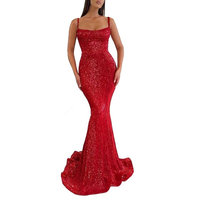 B91xZ Longue Robe Formelle Femmes Flutter Manches Smocked Midi Robe V Cou Robes à Plusieurs Niveaux Casual, Rouge XL