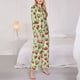 thumbnail image 3 of Balery Strawberry Floral Conjunto de Pijama con Estampado para Mujer, Conjunto de Dos Piezas con Manga Larga, Ropa de Dormir Suave con Bolsillos, Pijamas Cómodos-Medium, 3 of 7