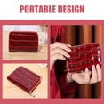 thumbnail image 3 of ADDHAT Cartera Tarjetas Roja Con Portátil Con Cremallera Para Uso Diario Y Viaje, 3 of 7