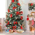 thumbnail image 6 of Coolnut Autumn Watercolor Pumpkin Christmas Tree Mats Waterproof Tree Skirt, Thanksgiving Fruit Cart Xmas Tree Stand Tray Mat Floor Protector Pad for Holiday Party Decoration, 28.3", 6 of 6