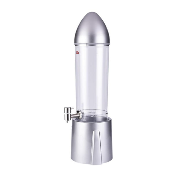 Dispensador de cerveza, torre de cerveza, vertedor de cerveza, barril de cerveza multiusos, dispensador de jugo de bebidas de 3 l para bar, pub, Plata