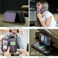 thumbnail image 4 of Feishell for Google Pixel 8 Pro Case with Card Holder, Wallet Case for Women Men with RFID Blocking, Durable PU Leather Kickstand Magnetic Clasp Shockproof Phone Case,Purple, 4 of 9