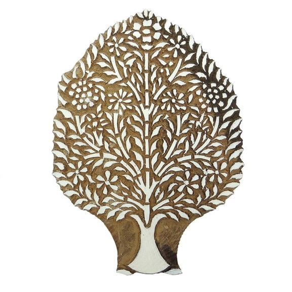 Tree Carved Collectible Textile Stamp Wooden Block Decorative Blocks
