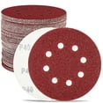 thumbnail image 1 of HYCHIKA 5-inch Sanding Discs, 8-hole 100pcs Sandpaper for Orbit Sander, 1 of 6