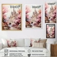 thumbnail image 4 of Designart "Pastel Dreams of Castles II" Cityscapes Floater Framed Canvas Print, 4 of 7
