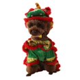 thumbnail image 1 of Baywell Dog Dance Lion Costume with Yellow Sequins New Year Pet Costume Four Legs Hoodies for Small Cats Puppy Red M-XL, 1 of 10