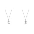 thumbnail image 1 of (2-Pack) Rinsvye 26 English Letters Full Crystal Pendant Necklace for Women Necklace for Ashes for Women Rhinestone Necklaces A Z Star Necklace 26 Alphabet initial Necklaces for Teen Jewelry, 1 of 9