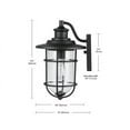 thumbnail image 3 of Turner 1-Light Matte Black Hardwired Outdoor Wall Lantern Sconce, 3 of 6