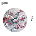 thumbnail image 2 of 12 Inch Wall Clock Battery Operated Silent Clock Decorative for Office, Kitchen, Outdoor, Living Room，Beautiful Blooming Branches Pattern attractive, 2 of 4