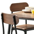 thumbnail image 4 of Mainstays 5-Piece Modern Wood & Metal Dining Room Set, Seats 4 for Indoor, Walnut Color, 4 of 13