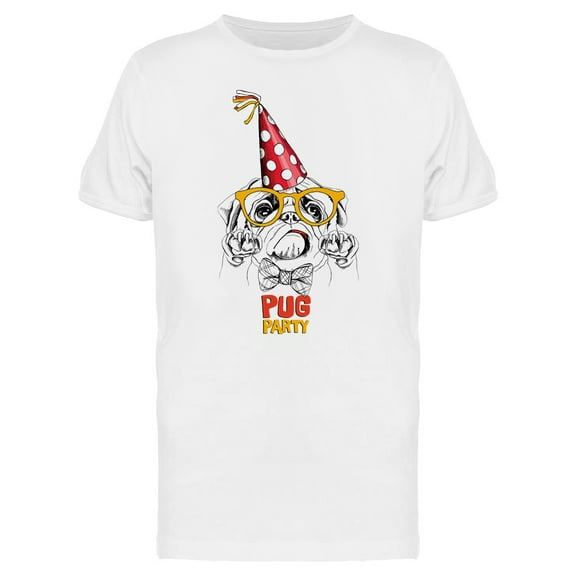 Pug Party Graphic Tee Men's -Image by Shutterstock
