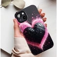 thumbnail image 5 of Gothic Heart iPhone Case with Pink Glitter Dust Edgy Romantic Design for Teens Couples Perfect for Valentine’s Day Compatible with iPhone 11/12/13/14/15/16 Pro Max Plus, 5 of 9