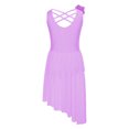 thumbnail image 4 of iiniim Kids Girls Sequin Flower Ballet Lyrical Dress Contemporary Dancewear Light Purple 16, 4 of 7