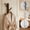 Brown, variant on Wall Mounted Tree Shape Coat Rack, Vertical Wooden Hat Hanger with 4 Hooks, Space Saving Wall Storage Organizer for Entryway, Office, Bathroom, Bedroom