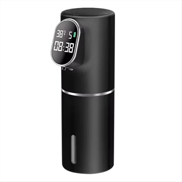 Dispensador de Jabón Inteligente de 5 Velocidades, Sin Contacto, 320 Ml, con Pantalla de Temperatura y Tiempo, Sensor Infrarrojo Automático, A