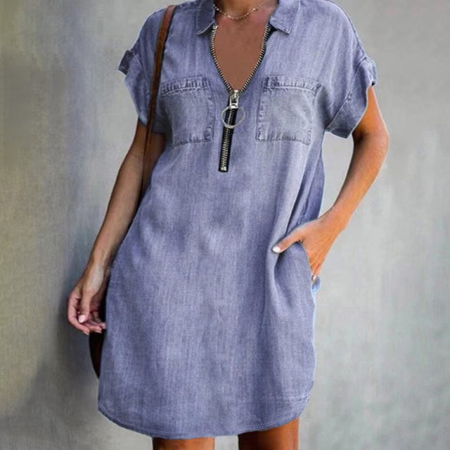 Prolriy Robes Printemps Été pour Femmes 2025 Robe d'Été Mode Slim Manches Midi Courte Robe Décontractée Robes d'Été pour Femmes, Robes pour Femmes Violet TTG