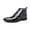 Black, variant on Men's High-Shine Patent Leather Lace-Up Ankle Boots, Lace-Up Pointed Toe Patent Leather Booties with Low Block Heel