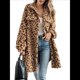 thumbnail image 3 of Chaqueta Larga de Piel Sintética para Mujer, con Estampado de Leopardo, Botones y Solapa, de Franela, para Invierno y Otoño. Marrón Oscuro XL, 3 of 9