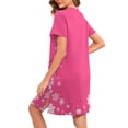 thumbnail image 6 of HUJlwoi Christmas Robes for Women Printed Short Sleeve Nightgowns with Pockets Zipper Front Bathrobes Loose Housecoat, 6 of 7