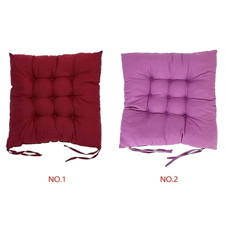 

Hi.FANCY Chair Cushion with Ties Dining Room Chairs Seat Cushion Kitchen Non-Slip Seat Mat Pad - Wine