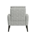 thumbnail image 5 of Homesvale Allyson Mid-Century Modern Small Space Armchair, Tan and Cream Honeycomb Polyester, 5 of 7