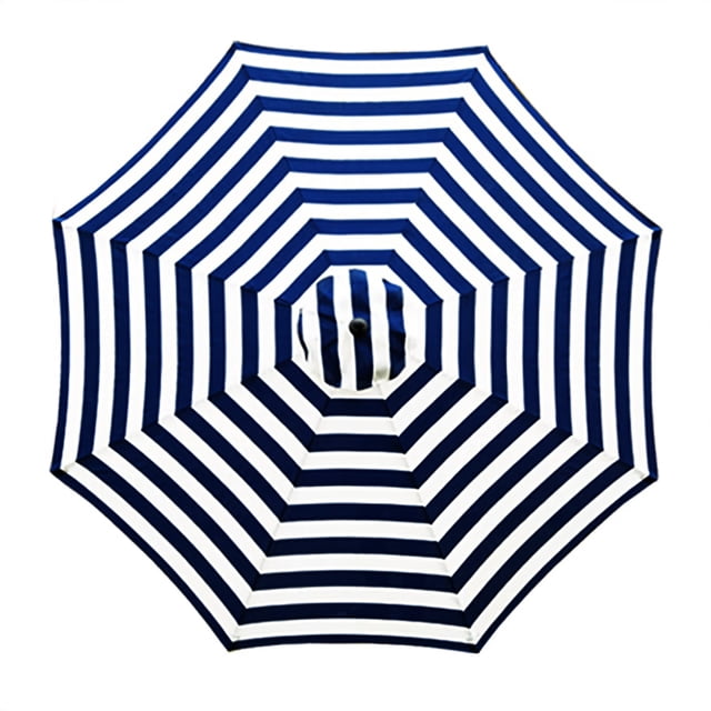 Toldo de Repuesto Sunnyglade para Sombrilla de Patio de 9 pies con 8 Varillas Azul y Blanco