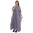 thumbnail image 3 of Moomaya Women Long Maxi Cover Up Printed Kimono Sleeve Night Dress Maxi Kaftan Gown Sleepwear, 3 of 7