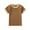 Brown, variant on Esaierr Girls Boys Cotton T-Shirt Solid Colours Summer Short Sleeve Tees Tops 2-6 Years Comfortable Crewneck Bottom Shirt for Toddler Kids